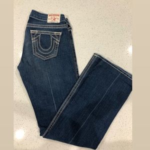vintage blue low rise boot cut jeans!!
